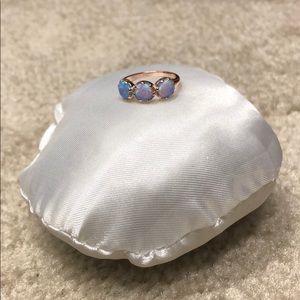Rose Gold and Blue Opal ring size 6